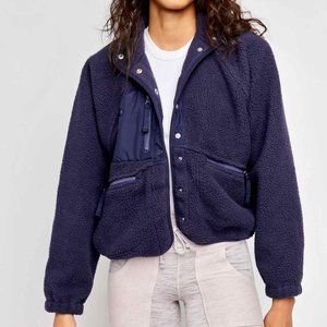 Free People Hit the Slopes Jacket in Navy